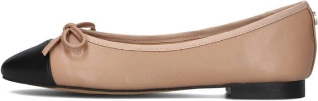 Steve Madden Beige Zwarte Neus Ballerina Schoenen Beige Dames