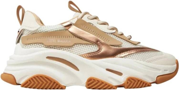 Steve Madden Bronzen Chunky Sneakers Kokosmelk