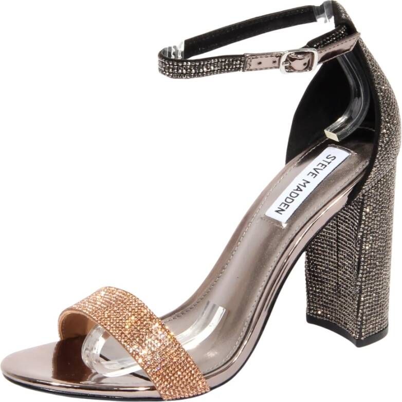 Steve Madden Bronzen Strass Sandaal met 10cm Hak