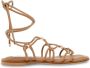 Steve Madden Geometrische Bruine Leren Sandalen Brown Dames - Thumbnail 1