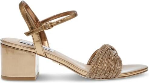 Steve Madden Bruine sandalen met strappy en rhinestone detail