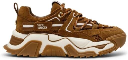 Steve Madden Bruine Sneakers met Tabaksaccenten