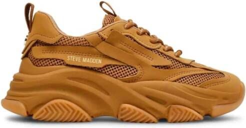 Steve Madden Bruine Sneakers Veters Tabak Stijl