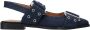 Steve Madden Denim Sandalen met Zilveren Metalen Details - Thumbnail 1
