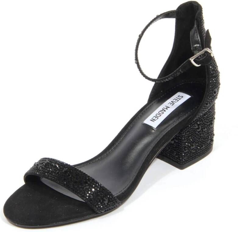 Steve Madden Glitter Sandaal Ireene Zwart Steen