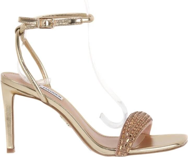 Steve Madden Gouden Verleiding Hoge Hak Sandalen Beige Dames