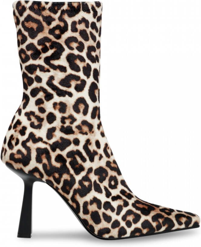 Steve Madden Luipaardprint Puntige Neus Enkellaarsje Multicolor Dames