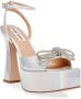 Steve Madden Holografische Boog Hoge Hak Sandalen Gray Dames - Thumbnail 1