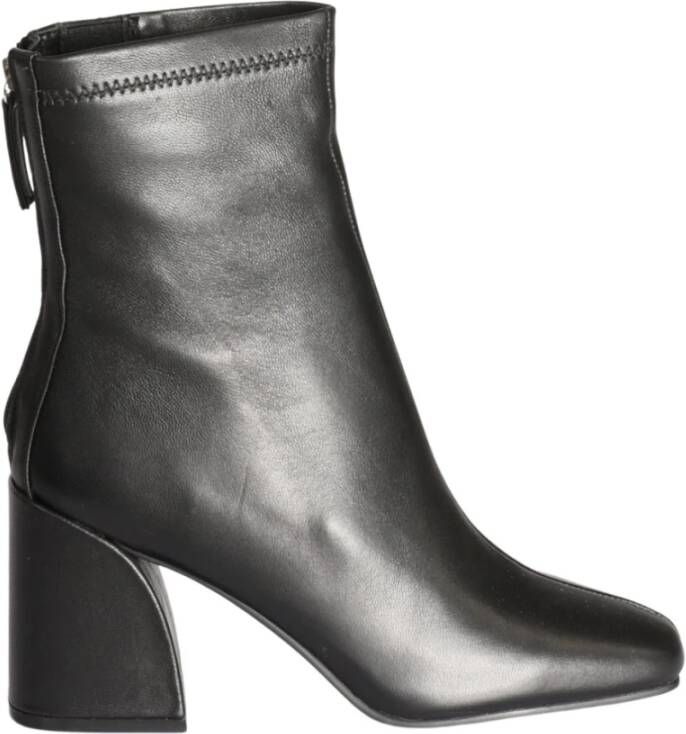 Steve Madden Verhoog je stijl met hoge hakken leren laarzen Black Dames