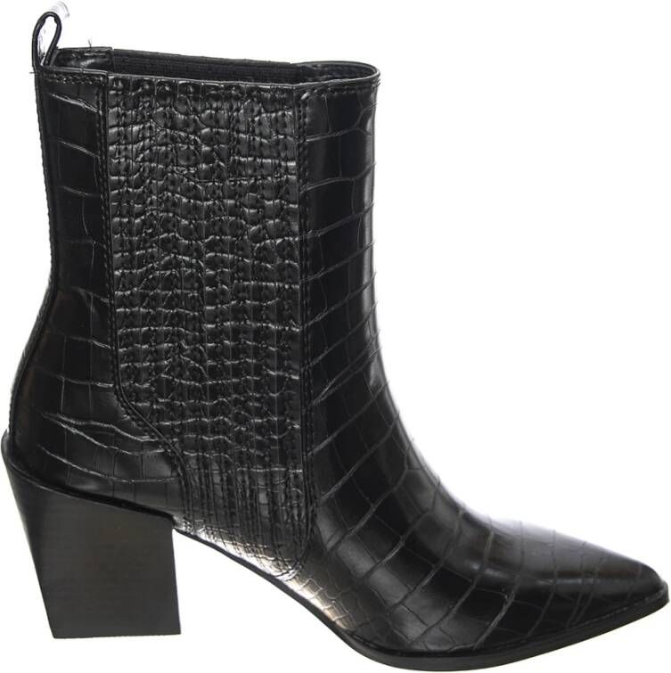 Steve Madden Stijlvolle Texaanse laarzen met krokodillenprint Black Dames