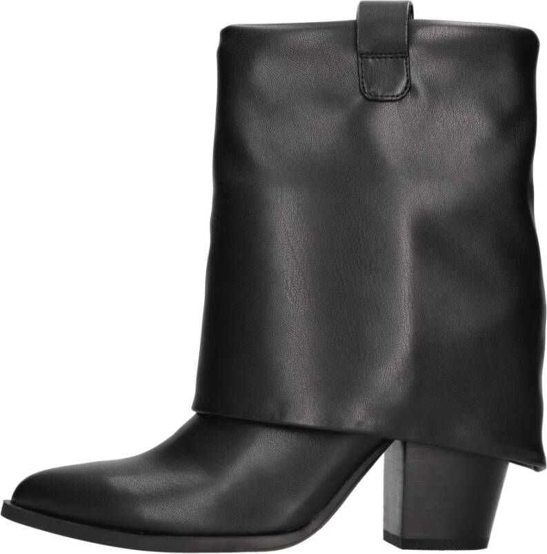 Steve Madden Lark Zwarte Western Stijl Enkellaars Black Dames