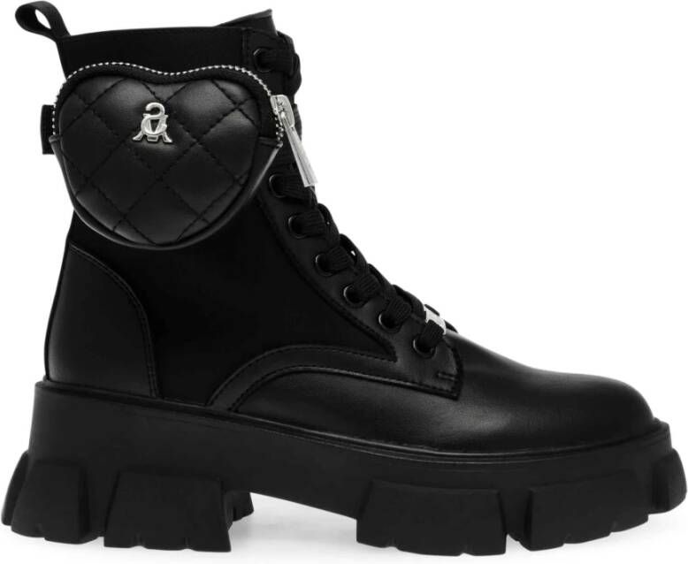 Steve Madden Lace-up Boots Black Dames