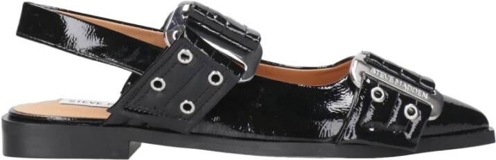 Steve Madden Lak Ballerina`s van Patent Leder Black Dames