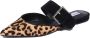Steve Madden Edison gevlekte koe haar sabot Zwart Dames - Thumbnail 1
