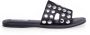 Steve Madden Marineblauwe Polka Dot Open Teen Slippers - Thumbnail 1