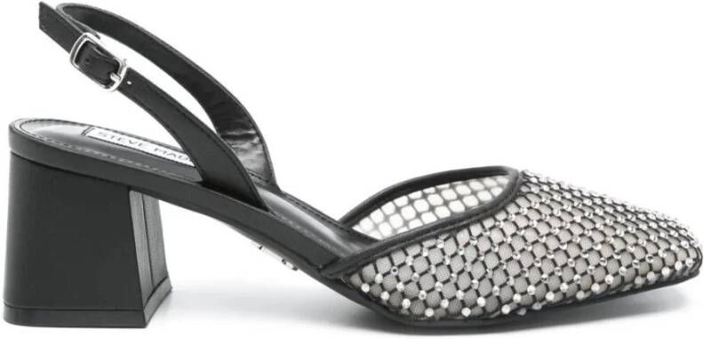 Steve Madden Mesh Platte Schoenen Zwart Vierkante Neus