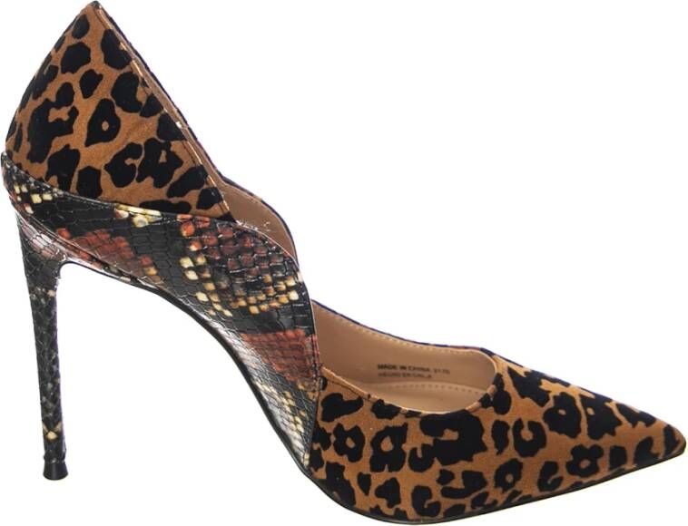 Steve Madden Multicolor Luipaardprint Stiletto Hakken Brown Dames
