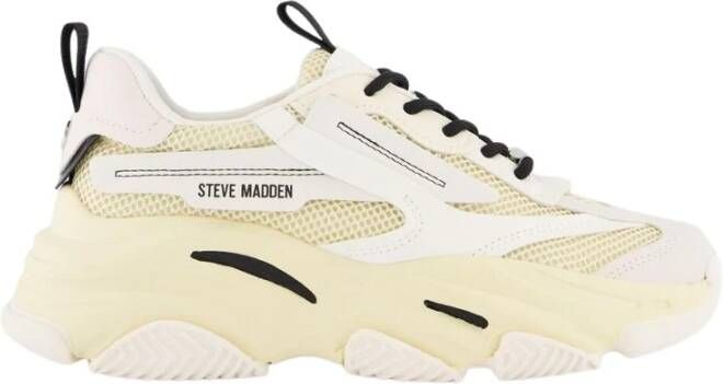 Steve Madden Possession-E Sneaker in Wit Beige