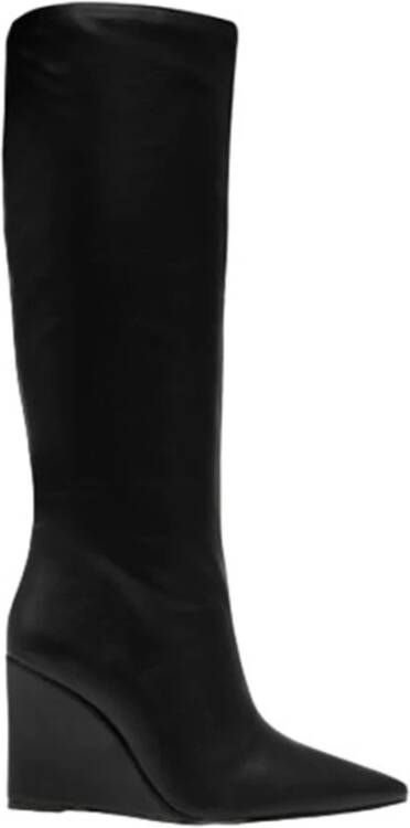 Steve Madden Puntige Neus Synthetische Leren Laarzen Black Dames