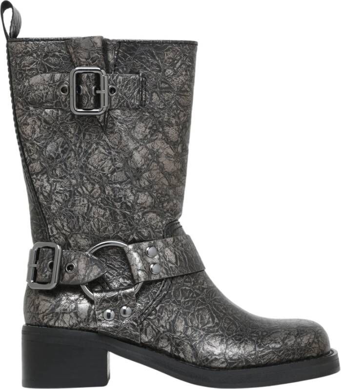 Steve Madden Route Zilveren Laars Gray Dames