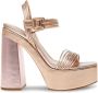 Steve Madden Roze Gouden Blokhak Sandalen Roze Dames - Thumbnail 1