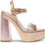 Steve Madden Roze Gouden Blokhak Sandalen Pink Dames - Thumbnail 1