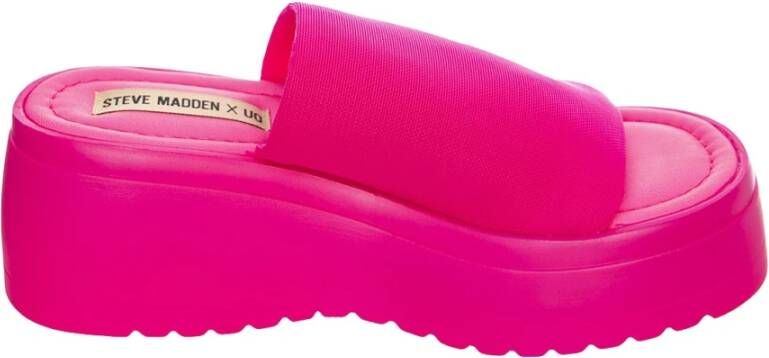 Steve Madden Roze Synthetische Plateau Sandalen