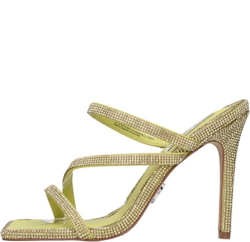 Steve Madden Neo Strass Hoge Hak Sandalen Yellow Dames
