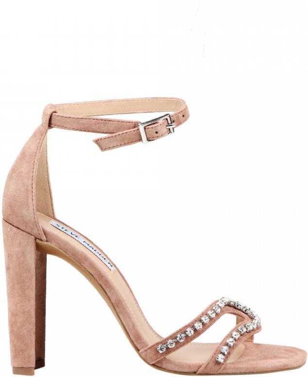 Steve Madden Jeweled Suède Sandaal in Tan