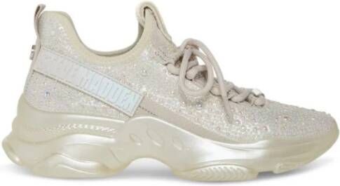 Steve Madden Sneakers van Strass Stof met Plateau Beige Dames
