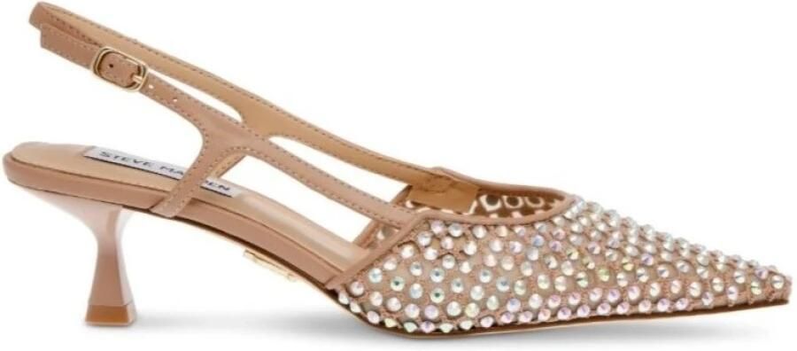 Steve Madden Beige platte schoenen met strass mesh