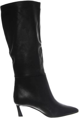 Steve Madden Zwarte Leren Hoge Hakken