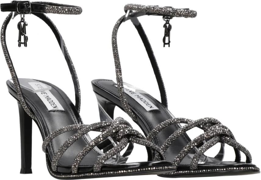 Steve Madden Zwarte Metallic Strappy Hakken met Strass - Foto 4