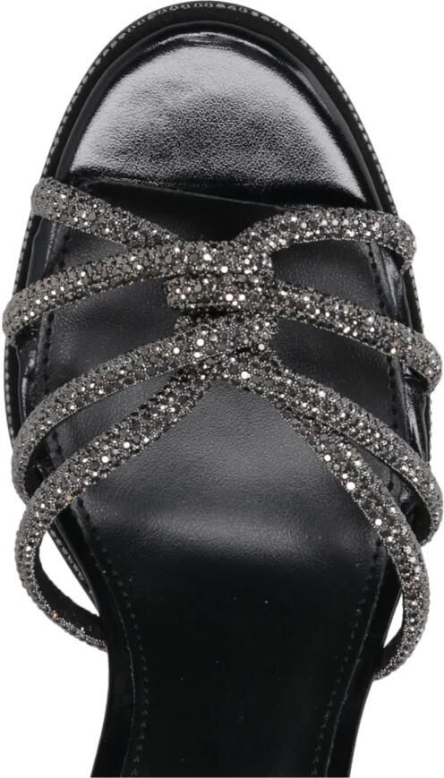 Steve Madden Zwarte Metallic Strappy Hakken met Strass - Foto 5