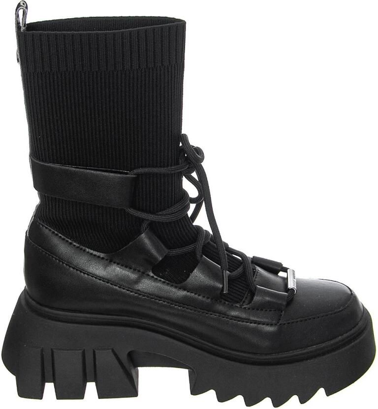 STEVE MADDEN Laarzen 'Womens Hierarchy Black Lace-Up Boots' zwart