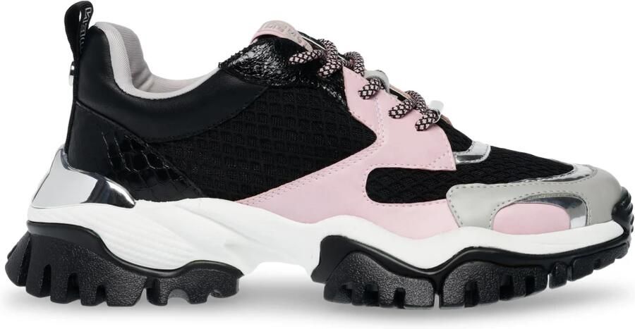 STEVE MADDEN Sportieve veterschoen 'Womens Trilling Pink Blk Lace-Up Low-Profile Shoes' rosa
