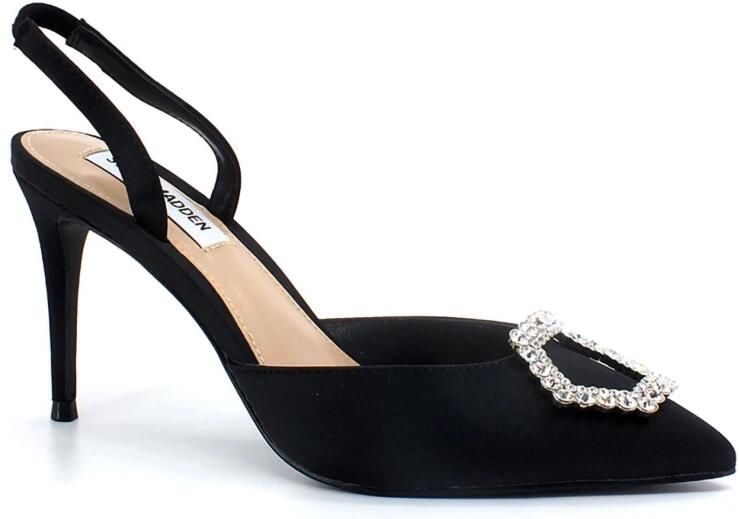 Steve Madden Zwarte Satijnen Slingback Hakken - Foto 3