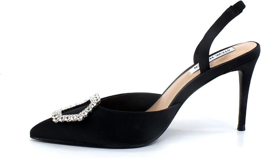 Steve Madden Zwarte Satijnen Slingback Hakken - Foto 2