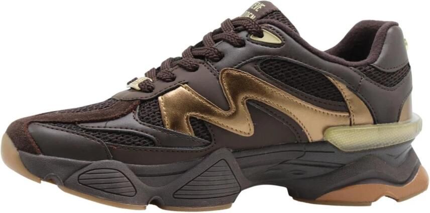 Steve Madden Speeder chunky imitatieleren sneakers bruin - Foto 15