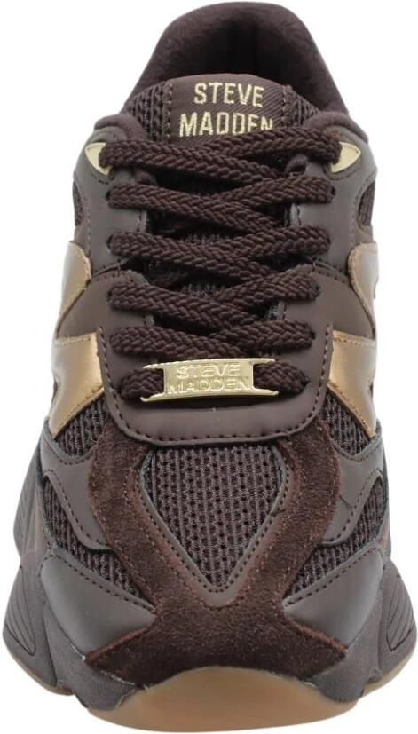 Steve Madden Speeder chunky imitatieleren sneakers bruin - Foto 14