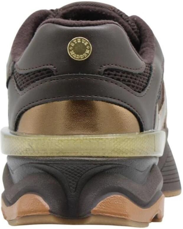 Steve Madden Speeder chunky imitatieleren sneakers bruin - Foto 12
