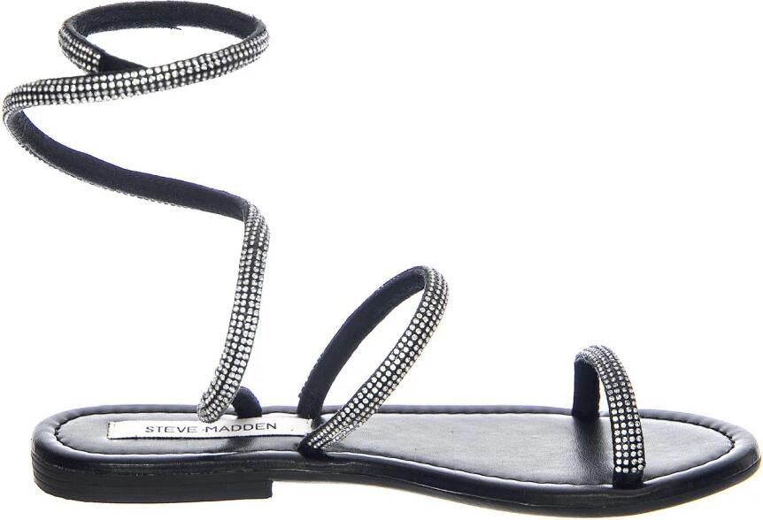 STEVE MADDEN Sandaal 'Sociable Black Silver Sandals' zwart