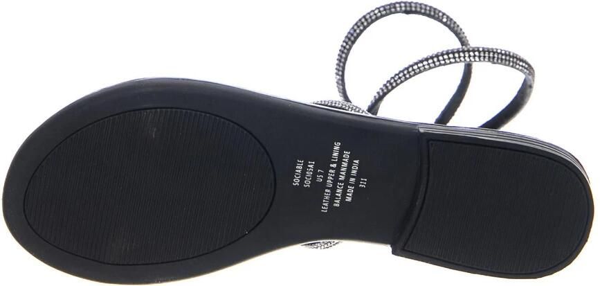 STEVE MADDEN Sandaal 'Sociable Black Silver Sandals' zwart - Foto 6