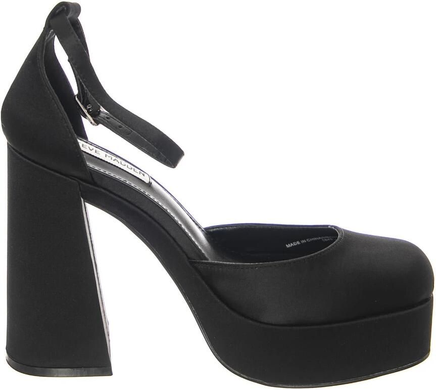 Steve Madden Zwarte Satijnen Hoge Hakken