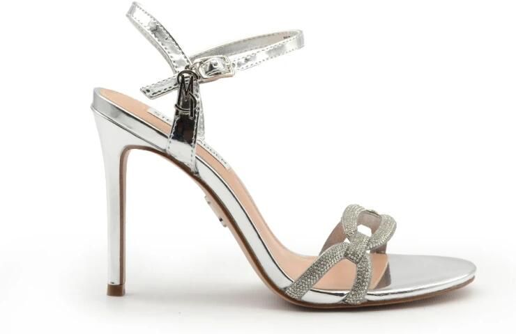 Steve Madden Satire Zilveren Sandalen met Hak