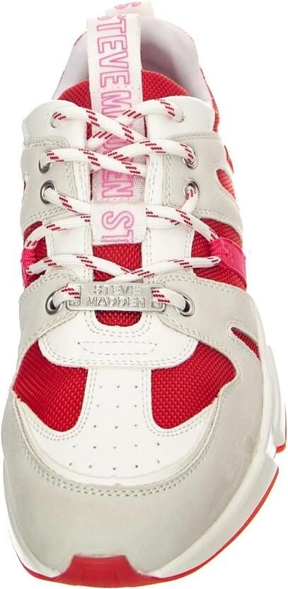 STEVE MADDEN Sportieve veterschoen 'W' Gamegirl White Red Shoes' wit - Foto 6