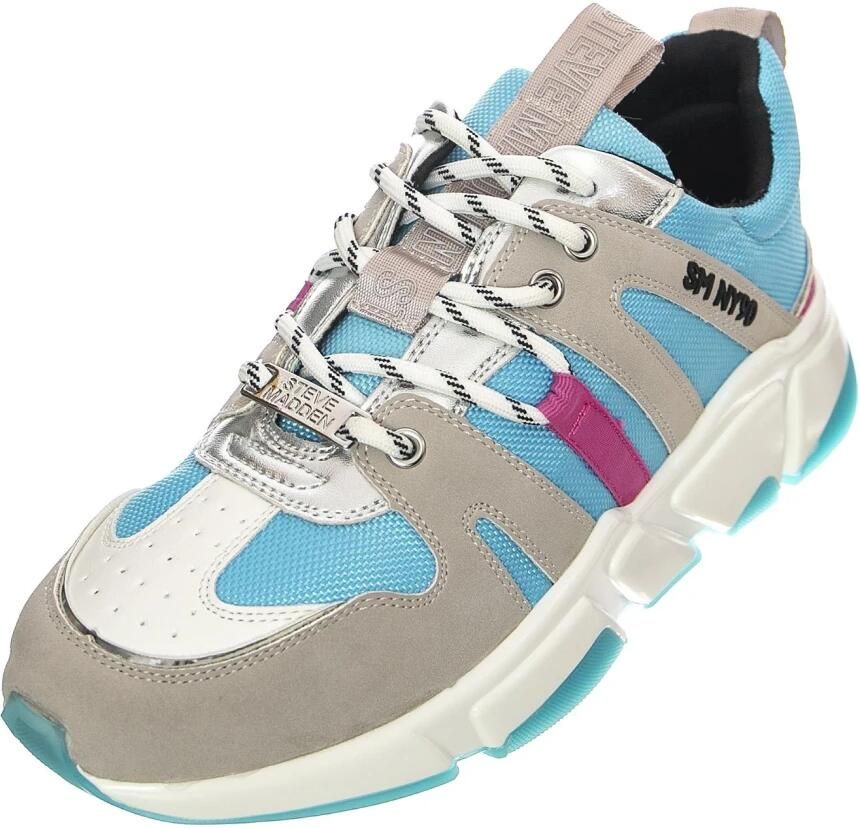 STEVE MADDEN Sportieve veterschoen 'W' Gamegirl Grey Blue Shoes' gemengde kleuren
