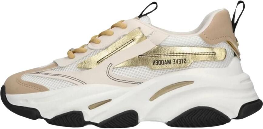 STEVE MADDEN Possession-E white tan Wit Textiel Lage sneakers Dames - Foto 3