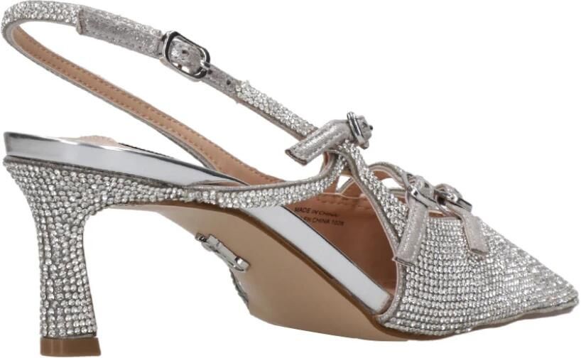 Steve Madden Zilveren Metallic Strappy Hakken met Strass - Foto 3