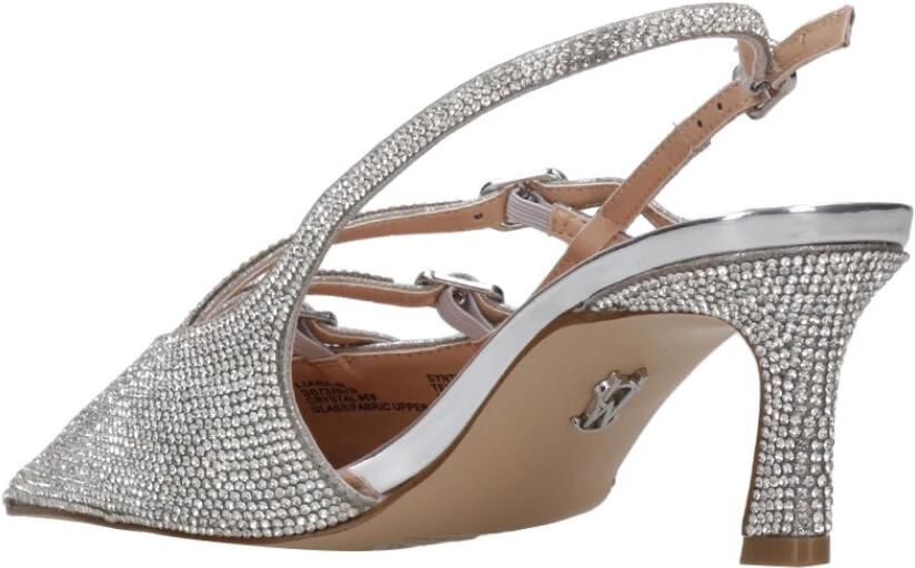 Steve Madden Zilveren Metallic Strappy Hakken met Strass - Foto 2